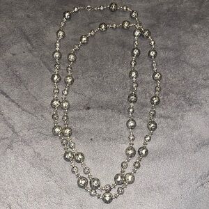 Elegant Silver Beaded Necklace